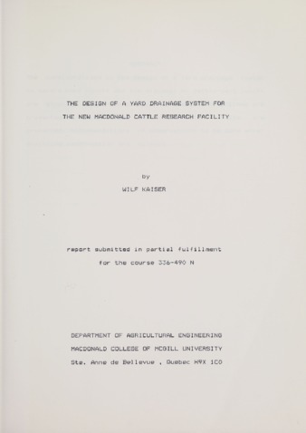 Design of a Yard Drainage System for the New Macdonald Cattle Research Facility thumbnail