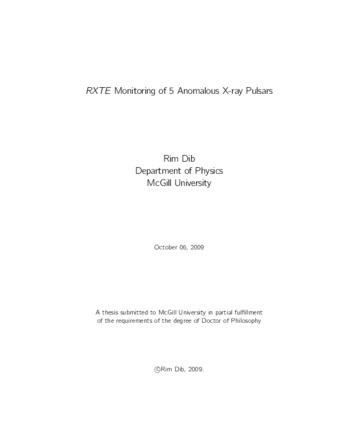 RXTE monitoring of 5 anomalous x-ray pulsars thumbnail
