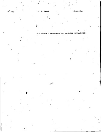 Interactions between an air bubble and emulsified oil droplets thumbnail