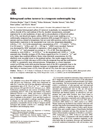 Belowground carbon turnover in a temperate ombrotrophic bog thumbnail