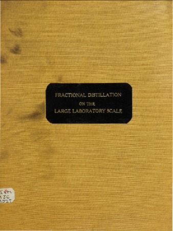 Fractional distillation on the large laboratory scale asapplied to the separation into their components of the binary systemsButanol(1 )-Propanol(1), B'utatone(2)-Propanone(2) and (2)Butenal(1)-Paraethanal. thumbnail