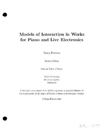 Models of interaction in works for piano and live electronics thumbnail