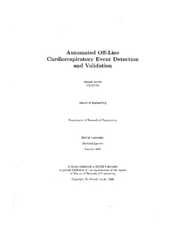 Automated off-line cardiorespiratory event detection and validation thumbnail