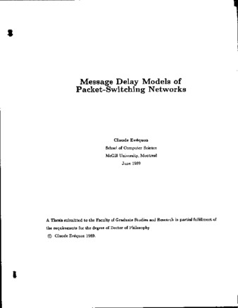 Message delay models of packet-switching networks thumbnail