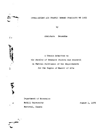 Intra-orient air traffic demand forecasts to 1985 thumbnail