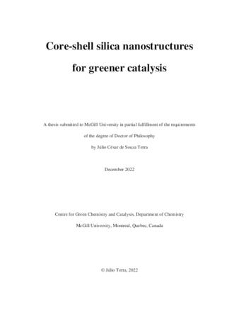 Core-shell silica nanostructures  for greener catalysis thumbnail