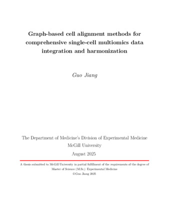 Graph-based cell alignment methods for comprehensive single-cell multiomics data integration and harmonization thumbnail