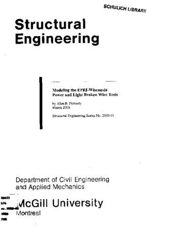 Modeling the EPRI-Wisconsin Power and Light broken wire tests thumbnail