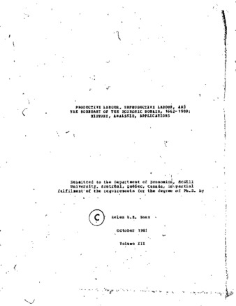 Productive labour, unproductive labour, and the boundary of economic domain,1662-1980 : history, analysis, applications thumbnail