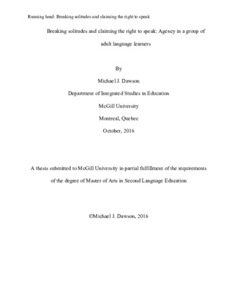 Breaking solitudes: identity, motivation and investment in a group of adult language learners thumbnail