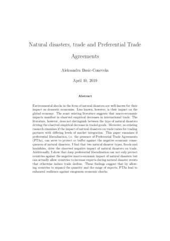 Natural disasters, trade and preferential trade agreements thumbnail