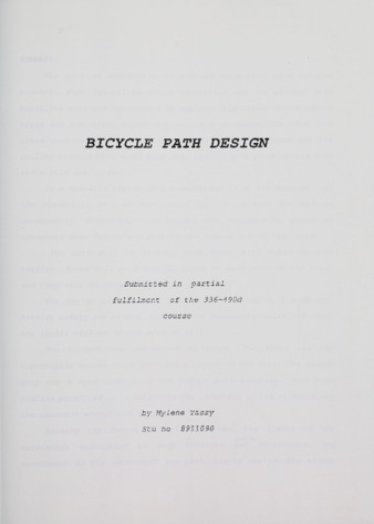 Bicycle Path Design thumbnail