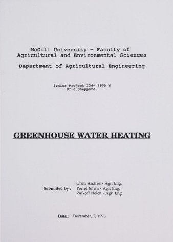 Greenhouse Water Heating thumbnail