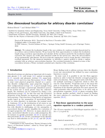 One dimensional localization for arbitrary disorder correlations thumbnail