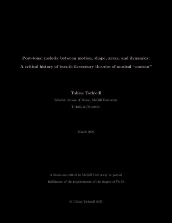 Post-tonal melody between motion, shape, array, and dynamics: A critical history of 20th-century theories of musical "contour" thumbnail
