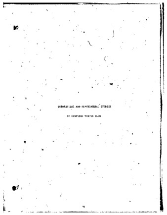 Theoretical and experimental studies of confined vortex flow thumbnail