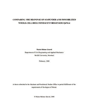 Comparing the response of suspended and immobilized whole-cell bioluminescent biosensor PpF1G4 thumbnail