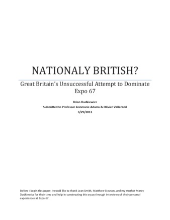 Nationaly British? Great Britain's Unseccessful Attempt to Dominate Expo 67 thumbnail