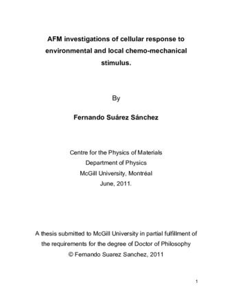 Atomic force microscopy investigations of cellular response to environmental and local chemo-mechanical stimulus thumbnail