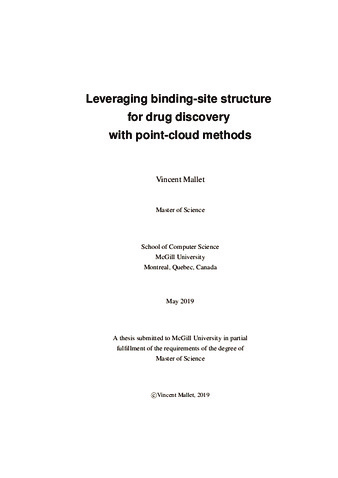 Leveraging binding-site structure for drug discovery with point-cloud methods thumbnail