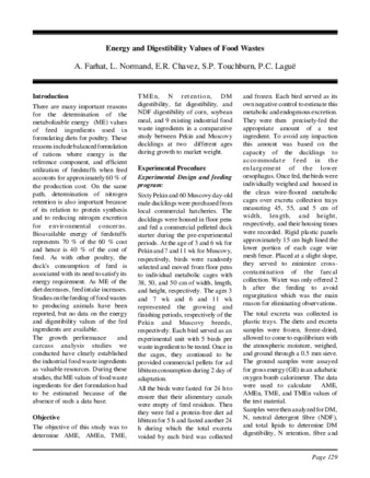 Energy and Digestibility Values of Food Wastes thumbnail