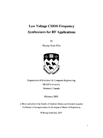 Low voltage CMOS frequency synthesizers for RF applications thumbnail