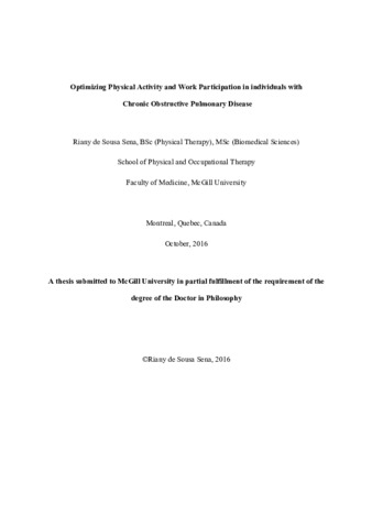 Optimizing physical activity and work participation in individuals with chronic obstructive pulmonary disease thumbnail