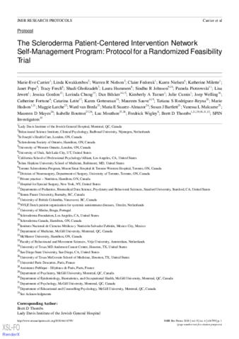 The Scleroderma Patient-Centered Intervention Network Self-Management Program: Protocol for a Randomized Feasibility Trial thumbnail
