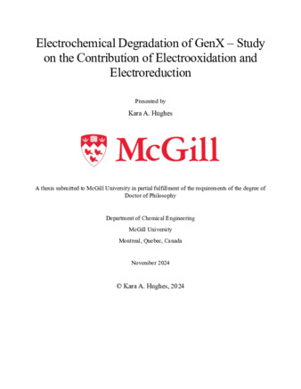 Electrochemical Degradation of GenX – Study on the Contribution of Electrooxidation and Electroreduction to the Overall Reaction thumbnail
