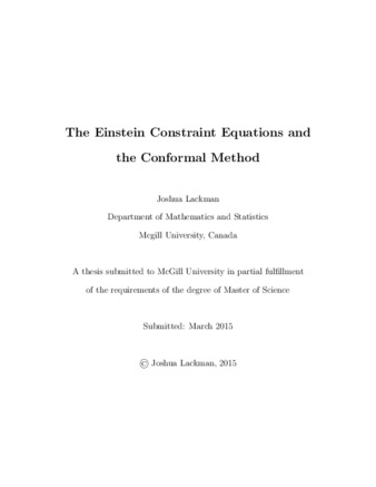 The Einstein constraint equations and the conformal method thumbnail