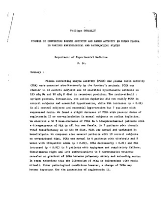  Studies of converting enzyme activity and renin activity in human plasma in various physiological and pathological states thumbnail