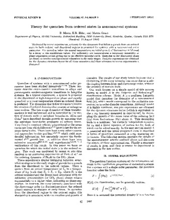 Theory for quenches from ordered states in nonconserved systems thumbnail