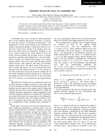 Nucleation and growth: Decay of a metastable state thumbnail