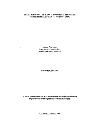 Regulation of the sodium potassium adenosine triphosphatase (Na,K-ATPPase) by FXYD 2 thumbnail