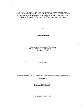 Artificial intelligence analysis of hyperspectral remote sensing data for management of water, weed, and nitrogen stresses in corn fields thumbnail