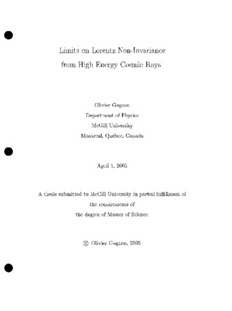 Limits on Lorentz non-invariance from high energy cosmic rays thumbnail