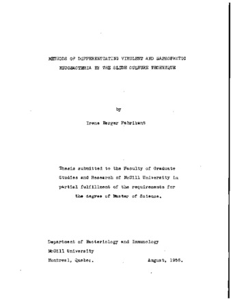 Methods of differentiating virulent and saprophytic mycobacteria by the slide culture technique. thumbnail