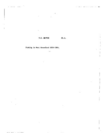 Fishing in West Greenland 1910-1966 : the development of a new native industry thumbnail
