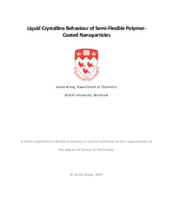 Liquid Crystalline Behaviour of Semi-Flexible Polymer-Coated Nanoparticles thumbnail