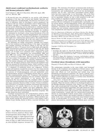 Adult-onset combined methylmalonic aciduria and homocystinuria (cblC) thumbnail