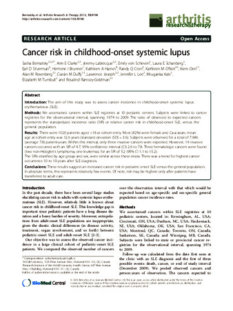 Cancer Risk in Childhood-Onset Systemic Lupus thumbnail