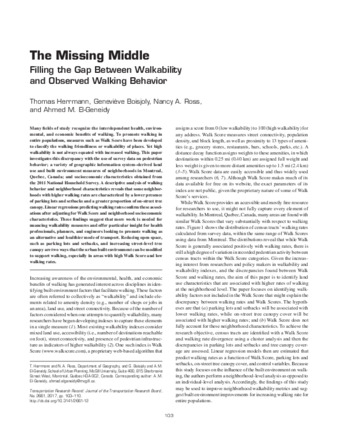 The missing middle: Filling the gap between walkability and observed walking behavior thumbnail