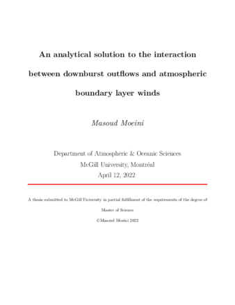An analytical solution to the interaction between downburst outflows and atmospheric boundary layer winds thumbnail