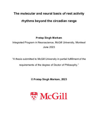 The molecular and neural basis of rest: activity rhythms beyond the circadian range thumbnail