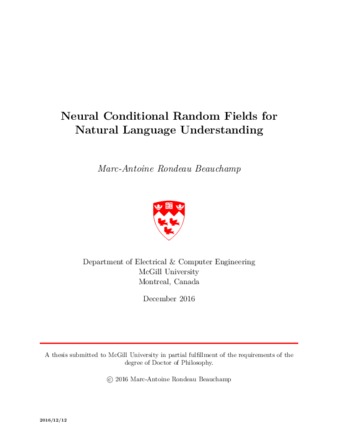 Neural conditional random fields for natural language understanding thumbnail