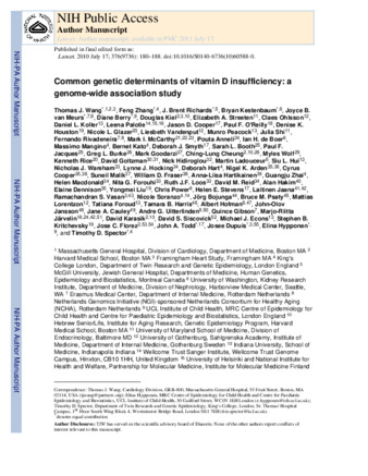 Common genetic determinants of vitamin D insufficiency: a genome-wide association study thumbnail