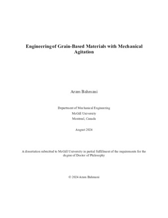 Engineering of Grain-Based Materials with Mechanical Agitation thumbnail