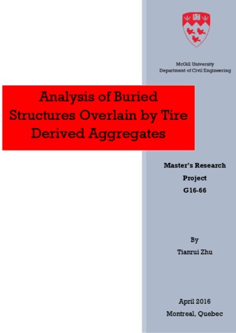 Analysis of Buried Structures Overlain by Tire Derived Aggregates thumbnail