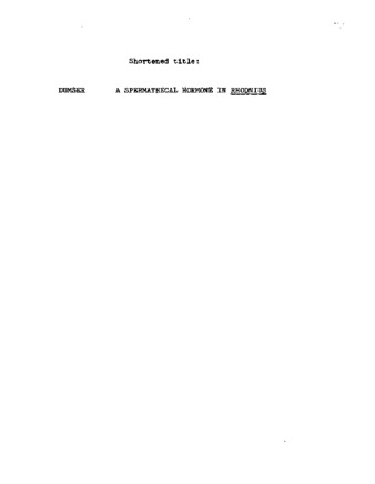 Evidence for a spermathecal hormone in Rhodmius prolixus (Stal). thumbnail