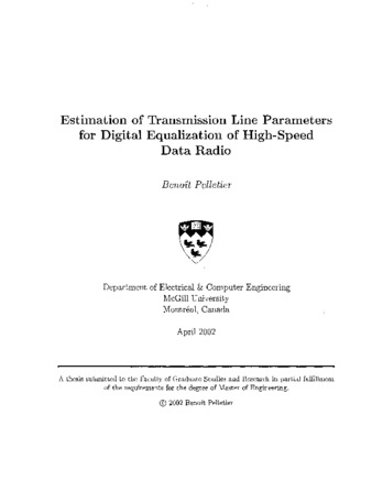 Estimation of transmission line parameters for digital equalization of high-speed data radio thumbnail